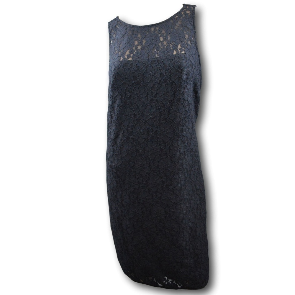 Sleeveless Michael Kors Black Lace Shift Dress 12